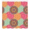 Ambesonne Mandala Shower Curtain, Antique Mandala Patterns Circles in Vintage Colors Native Tribal Ornamental, Cloth Fabric Bathroom Decor Set with Hooks, 70" Long, Fuchsia Orange